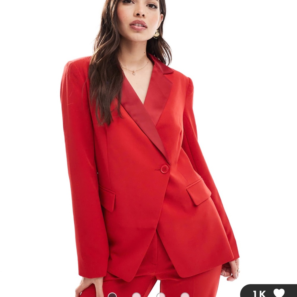 Red Blazer oversized asos